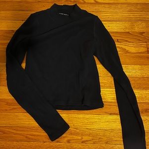 Navy blue American eagle cropped turtle neck